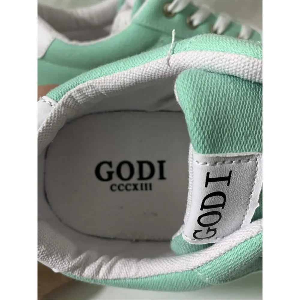 Godi Unisex Sneakers Mens 10 Women’s 11.5 Canvas Nwt Green